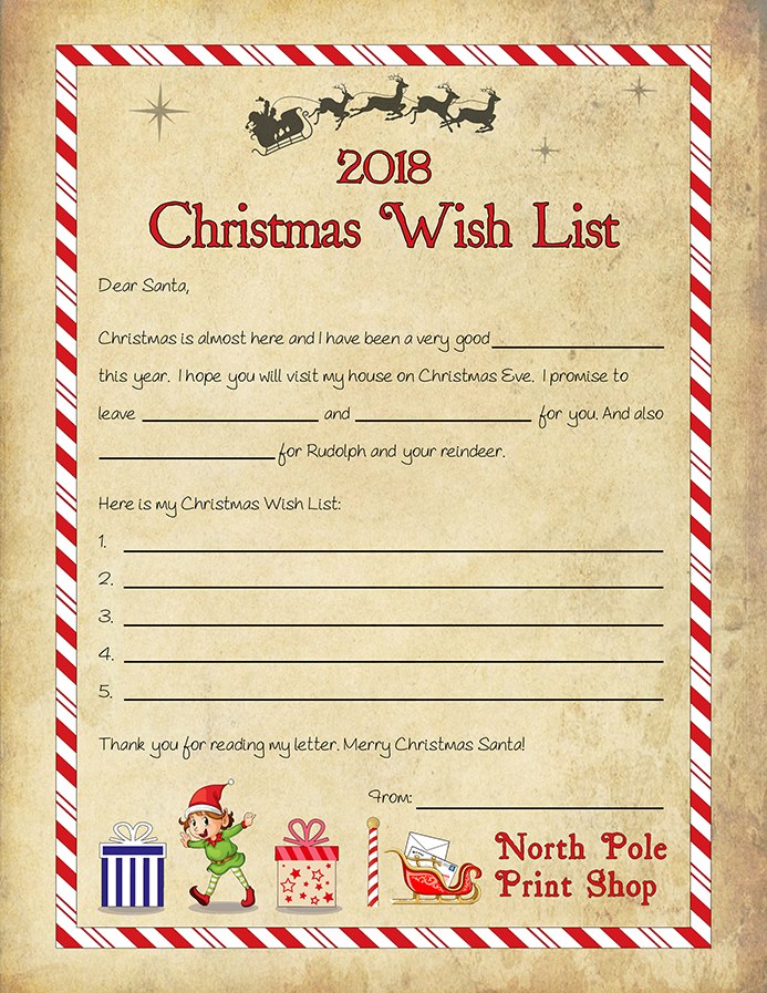 10 Printable Christmas Wish List Template Example Psd vrogue.co